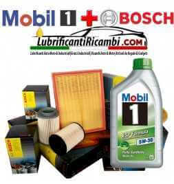 Kit tagliando 4 FILTRI Bosch + 5Lt olio Mobil 1 ESP 5W30 (1457429619, 0450906295, 1457433714, 1987432300)