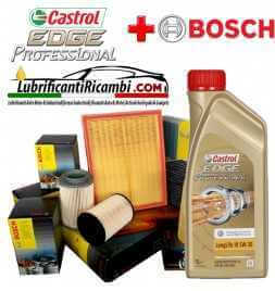 Kit tagliando olio CASTROL EDGE 5W30 9LT 4 FILTRI BOSCH (F026407002, 0450906459, F026400028, 1987432422)