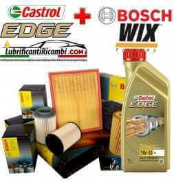 Buy CUTTING KIT 4 VARIOUS FILTERS + 6LT CASTROL EDGE OIL 5W30 (WL7303, 0450906450, WA6573, V3229) auto parts shop online at b...