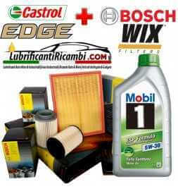 Kit tagliando olio MOBIL 1 ESP 5W30 5LT 4 FILTRI VARI (WL7296, 0450906322 OPPURE 0450906500, WA6702, V3613)