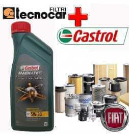 Comprar KIT 3 filtros Tecnocar y 4 litros ACEITE motor Castrol - PANDA II 1.3 JTD MULTIJET 16V  tienda online de autopartes a...