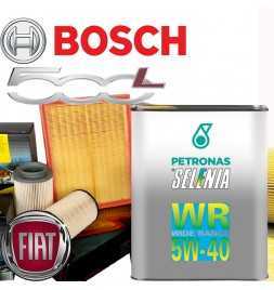 Kit tagliando olio motore 5lt Selenia WR Wide Range graduazione 5W-40 + Filtri Bosch - Fiat 500 L 1.4 /12
