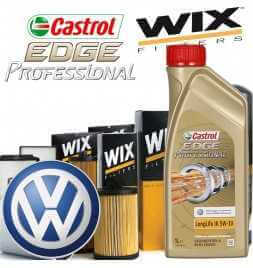 Comprar CASTROL EDGE 5W30 Profesional Titanio FST 5LT KIT de corte de aceite 4 FILTROS Filtros Wix MOTORES BLS BXE BKC  tiend...