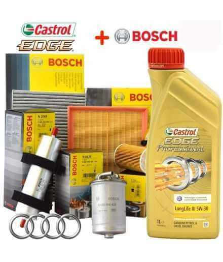 Kaufen KIT Schneidöl CASTROL EDGE 5W30 Professional Titanium ll03 FST 5LT + 4 Filter Bosch Audi A3 1.9 TDI Autoteile online k...