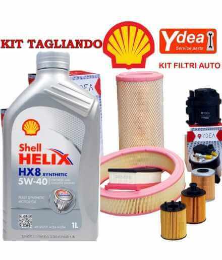 Comprar Cambio olio motore 5w40 Shell Helix Hx8  e Filtri 408 1.6 HDI 82KW/112CV (mot.DV6CTED)  tienda online de autopartes a...