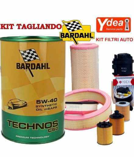 Comprar Cambio aceite motor BARDHAL TECHNOS C60 5w40 y filtros 500L 1.6 Multijet 77KW / 105CV (motor 199B5.000)  tienda onlin...