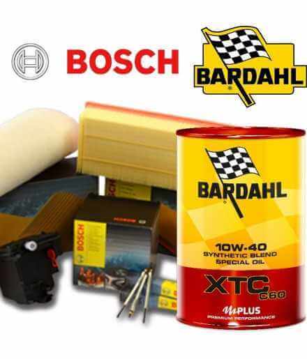 Cambio olio 10w40 BARDHAL XTC C60 e Filtri Bosch CLIO III 1.5 dCi 48KW/65CV (mot.K9K752)