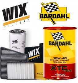 Cambio olio 10w40 BARDHAL XTC C60 e Filtri Wix Mi.To 1.3 JTDm 66KW/90HP (mot.199A3.000)
