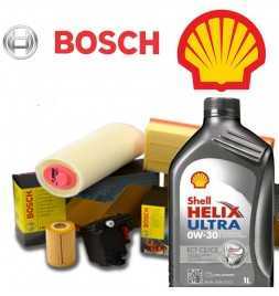 Cambio olio 0w30 Shell Helix Ultra ECT C2 C3 e Filtri Bosch PUNTO MY.2012 1.3 MJ 63KW/85HP (mot. - )
