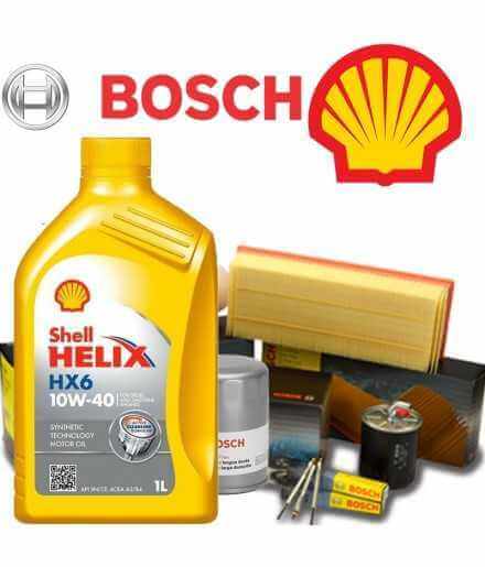Kaufen Ölwechsel 10w40 Helix HX6 und Filter Bosch CORSA D 1.3 CDTI 66KW / 90CV (mot.Z13DTH) Autoteile online kaufen zum beste...