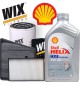 Cambio olio 5w40 Shell Helix HX8 e Filtri Wix STILO 1.9 Multijet (Euro4) 110KW/150HP (mot.937A5.000)