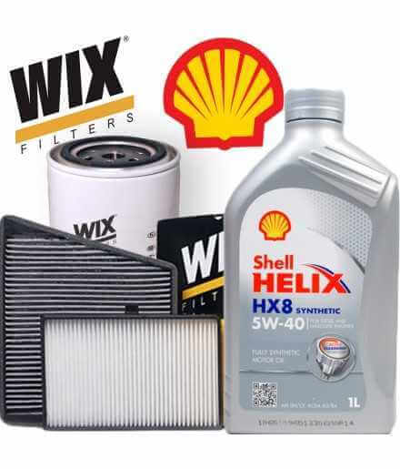 Buy Oil change 5w40 Shell Helix HX8 and Filters Wix BRAVO II (198) 1.6 MJTD 66KW / 90HP (mot.198A6.000) auto parts shop onlin...