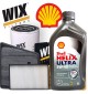 Buy 5w40 Shell Helix Ultra oil change and Wix TOURAN II Filters (1T3) 1.6 TDI 77KW / 105CV (CAYV engine) auto parts shop onli...