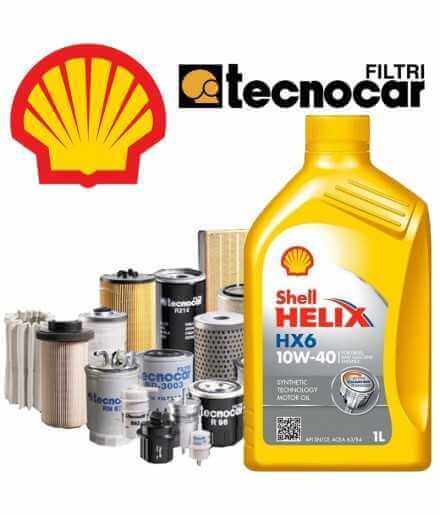 Comprar 500 II 1.2 8V II cambio aceite de motor serie 10w40 Shell Hx6 y 4 filtros Tecnocar para cod mot 169A4000 de 07/07  ti...