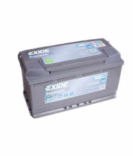 Battery 100 AH 12 V positive on the right 900A starting EXIDE BMW MERCEDES EA1000