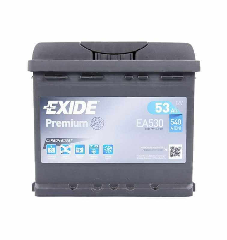 Car battery Exide 12V 53 AH POS DX 540A starting EA530 best price