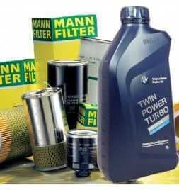 Buy Engine oil cutting kit 6lt + Mann filters for BMW 3 316i (F30, F31) auto parts shop online at best price