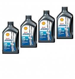 Shell Advance Ultra 4 T 15W50 SM MA2 -100% Sintetico - Nuova Formula PurePlus - Offerta 4 Litri