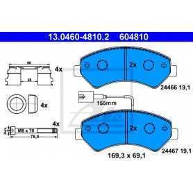 ATE Brake Pad Set, disc brake 13.0460-4810.2