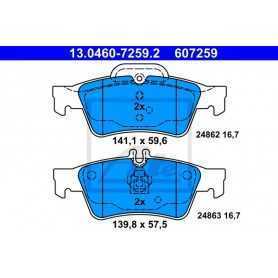 ATE Brake Pad Set, disc brake 13.0460-7259.2