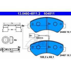 ATE Brake Pad Set, disc brake 13.0460-4811.2