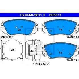 Buy ATE Brake Pad Set, disc brake 13.0460-5611.2 auto parts shop online at best price