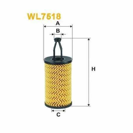 WIX FILTERS oil filter code WL7518