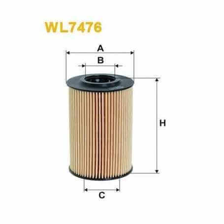 WIX FILTERS filtro de aceite código WL7476