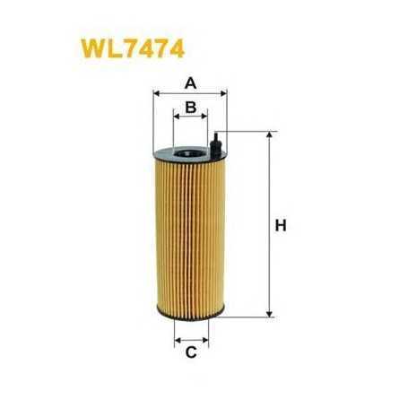 Filtro olio WIX FILTERS codice WL7474A