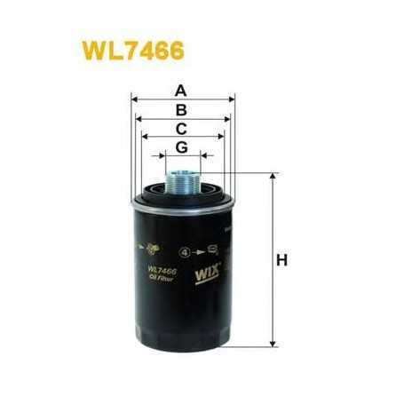 Filtro olio WIX FILTERS codice WL7466