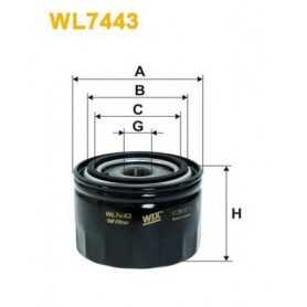 WIX FILTERS filtro de aceite código WL7443