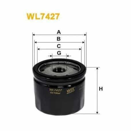 WIX FILTERS oil filter code WL7427