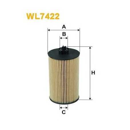 WIX FILTERS filtro de aceite código WL7422