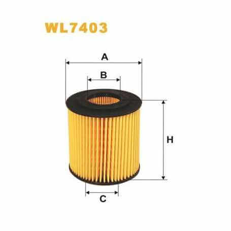 WIX FILTERS oil filter code WL7403