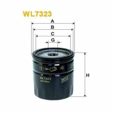 Filtre à huile WIX FILTERS code WL7323