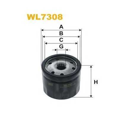 WIX FILTERS oil filter code WL7308