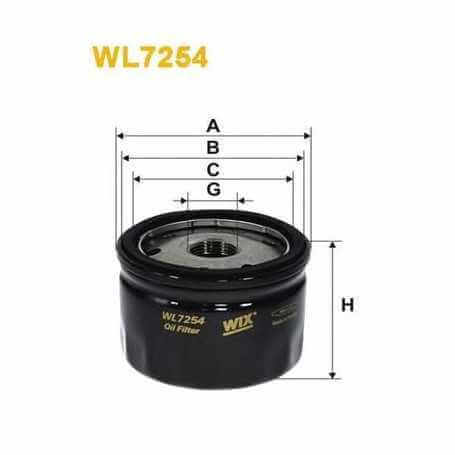 Filtro olio WIX FILTERS codice WL7254
