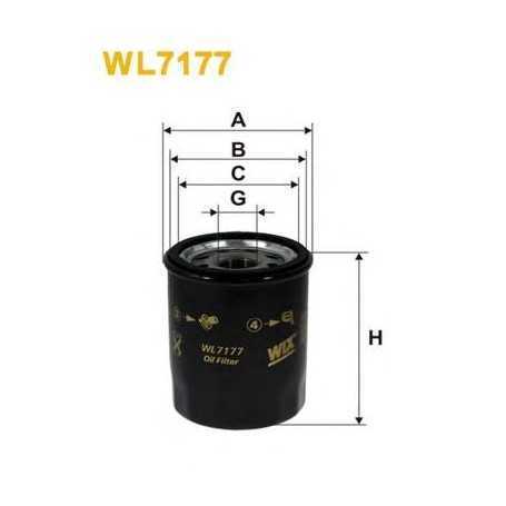 Filtre à huile WIX FILTERS code WL7177
