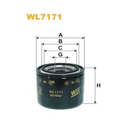 Filtre à huile WIX FILTERS code WL7171