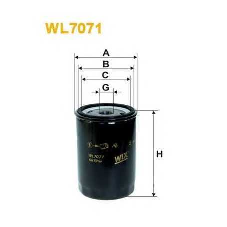 Filtre à huile WIX FILTERS code WL7071
