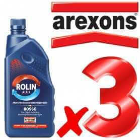 3 Litri Arexons 8010 - ROLIN ALUX Rosso liquido Radiatori Antigelo Antiebollizione 1 LT