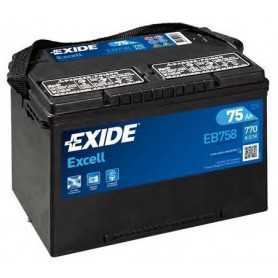 Buy EXIDE starter battery code EB758 auto parts shop online at best price