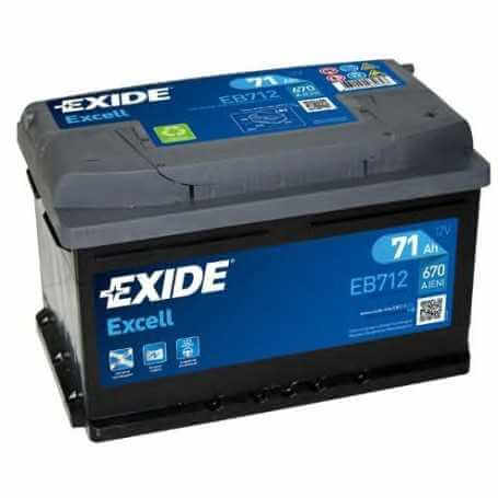 EXIDE starter battery code EB712