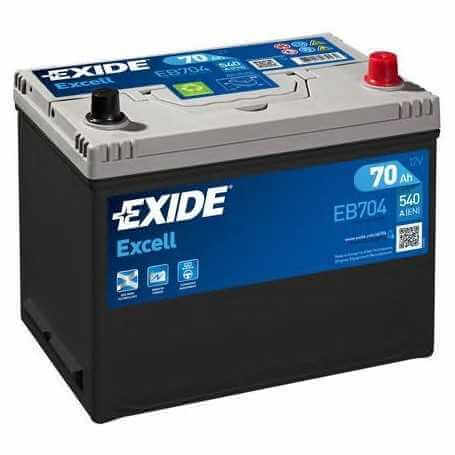 Code batterie de démarrage EXIDE EB704