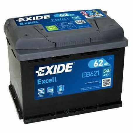 EXIDE starter battery code EB621