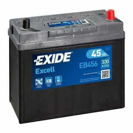 EXIDE starter battery code EB456