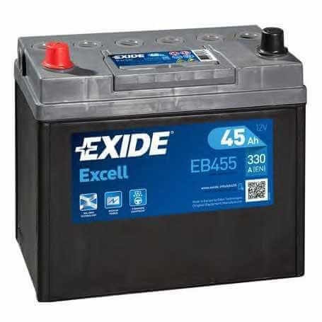 EXIDE starter battery code EB455