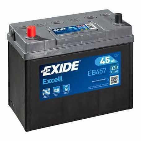 EXIDE starter battery code EB457