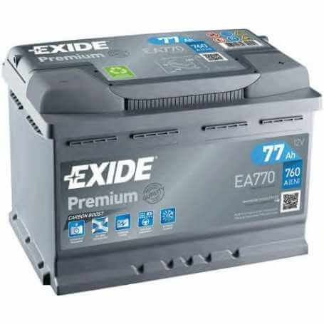 EXIDE starter battery code EA770