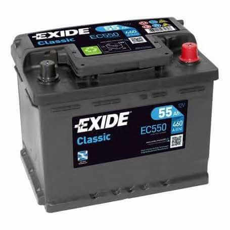 EXIDE starter battery code EC550